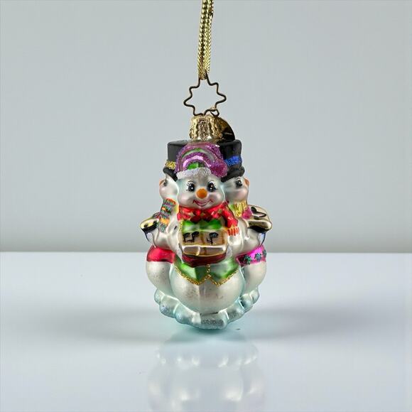 Christopher Radko "Singing in Winter Wonderland' Snowmen Ornament 3" Mid 2000s - Picture 1 of 7
